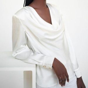 White Ronny Kobo Cowl Neck